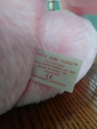 VERY RARE VINTAGE 1991 HALLMARK YUM YUM PLUSH PINK GIGGLING GUMBALL MOUSE 7