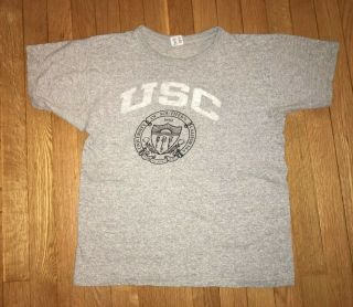 Vintage 70s Champion Usc Trojans University Southern California T Shirt Medium