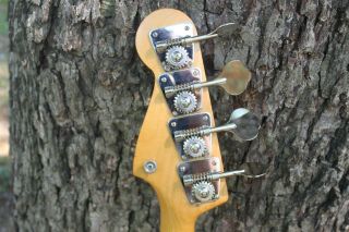 Fender JV Squire Jazz Bass,  MIM body with 73 vintage Fender case 6