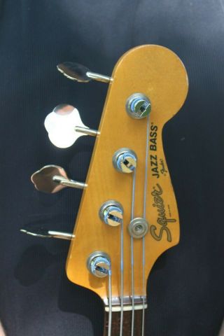 Fender JV Squire Jazz Bass,  MIM body with 73 vintage Fender case 7