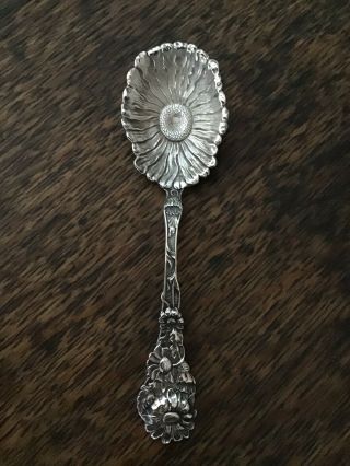 Paye Baker P&b Sterling Silver Daisy Figural Sugar Spoon Floral Bowl No Mono 5.  5