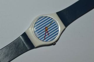 1987 Swatch Quartz Watch Lw115 Newport Swiss Ladie Quartz Plastic Originals Rhtf