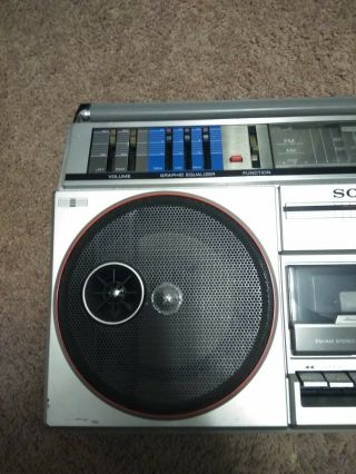 Vintage SONY CFS - 500 AM/FM Stereo Cassette Boombox Ghetto Blaster 2