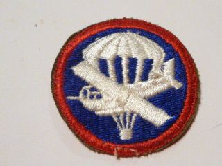 A Ww 2 U S Army Airborne Cap Badge O D Backing Cut Edge Snow Back Patch