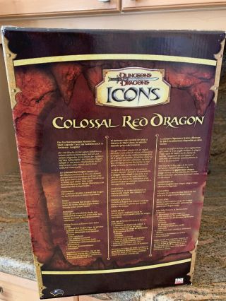 D&D ICONS Mini - COLOSSAL RED DRAGON (Rare Limited Edition and) - NIB 5