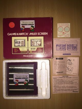Vintage Nintendo Game & Watch Multi Screen Mw - 56 Mario Bros.  W Box