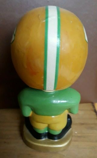 VINTAGE 1960 ' S GREEN BAY PACKERS KISSING FOOTBALL BOBBLE HEAD TOES POINTED UP 6