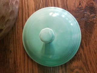 RARE VINTAGE FIESTA GREEN COVERED ONION SOUP BOWL LID FIESTA WARE 5