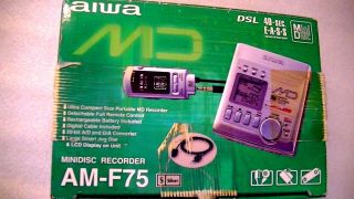 VINTAGE AIWA MINIDISC WALKMAN RECORDER MODEL AM - F75 7