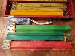 Vintage Butterscotch Bakelite Mah Jong Set 5 Racks Case 162 Tiles 2