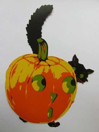 Vintage Halloween Dennison U.  S.  A.  /usa Die Cut Jack - O 