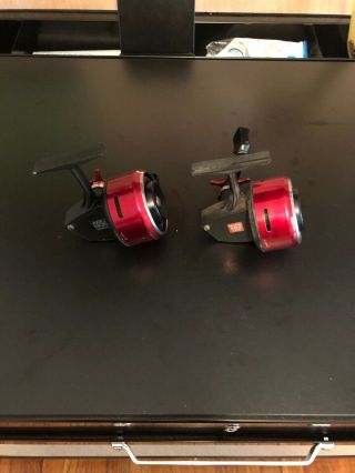 Two Vintage Abu Garcia 505 Spinning Reels Closed Face Hybrid,  Made In Sweden