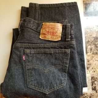 Vintage 80’s Black Levi’s Buttonfly 501 Jeans 34/36