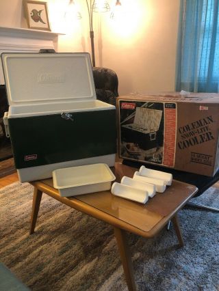 Vintage Coleman Snow - Lite Cooler New/never 54 Qt Green Model 5255