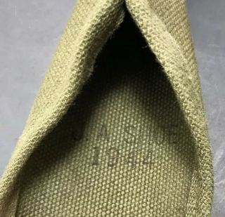 WWII US Army M - 1910 PICK MATTOCK 1944 INTRENCHING AXE OD CANVAS COVER CARRIER 4