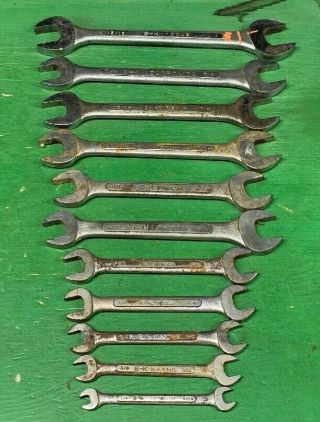 11 Piece Sk Tools Vintage Open End Large Jumbo Sae Wrench Set Usa 1/4 To 1”