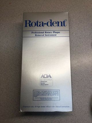 Vtg Rota - Dent Rotary Plaque Removal Instrument Toothbrush Rotadent