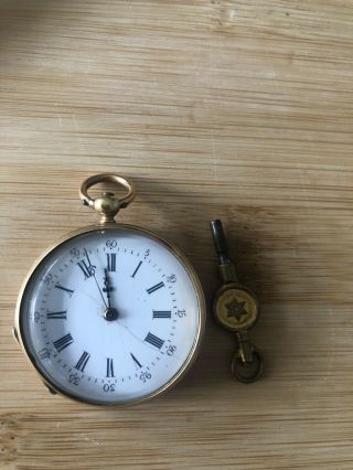 ANTIQUE 18k GOLD POCKET WATCH 4