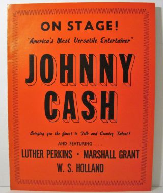 Rare Johnny Cash June Carter Luther Perkins 3 Real Ink Autographs Stage Program