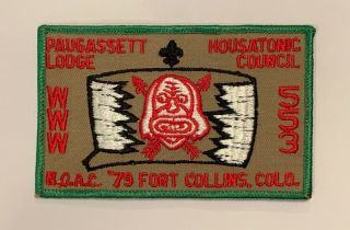 Oa Paugassett Lodge 553x2 Noac ‘79 Rare Patch