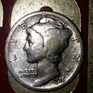 1916 - D 10c Mercury Dime Key Date Rare Low Mintage Coin