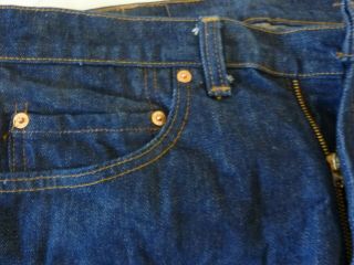 LEVIS 505 True Vintage 70 ' s Single Stitching W33 MADE IN USA TALON 42 Dark Denim 9