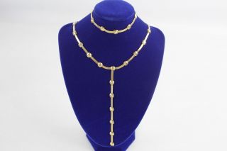 Vintage Christian Dior Signed Gold Tone Necklace & Bracelet Set