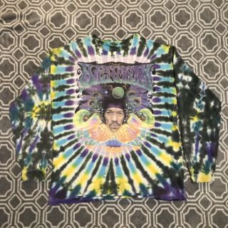 Vintage 1997 Jimi Hendrix Tye Dye Long Sleeve Sizs Xl
