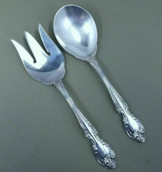 Melrose By Gorham 2 Piece Salad Set,  Fork And Spoon,  Sterling Silver No Monogram