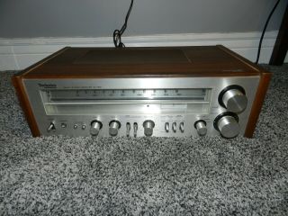 Vintage Technics By Panasonic Am/fm Stereo Receiver In Faux Wood Case Sa - 300