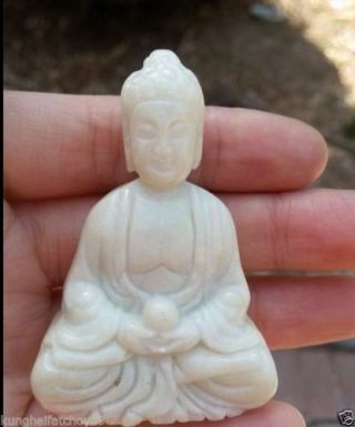 Chinese Hand - Carved The Statue Of Buddha,  Delicate Statue Jade Statue