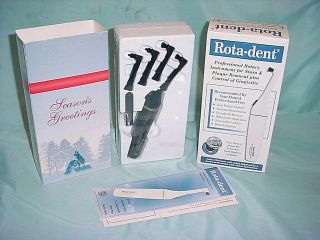 Vintage Rota - Dent Professional Powered Rotary Black Toothbrush Pro - Dentec