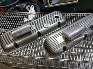 Cal Custom Big Block Valve Covers With Offenhauser Breathers Vintage
