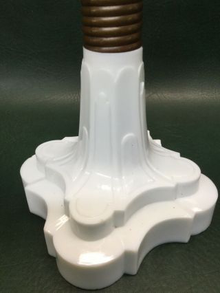 Rare 1870s D.  C.  Ripley Oil Kerosene Wedding Marriage Lamp Milk Glass Base 2