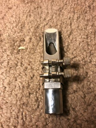 Berg Larsen Alto Saxophone Mouthpiece,  Vintage,  Silver,  Metal, 2