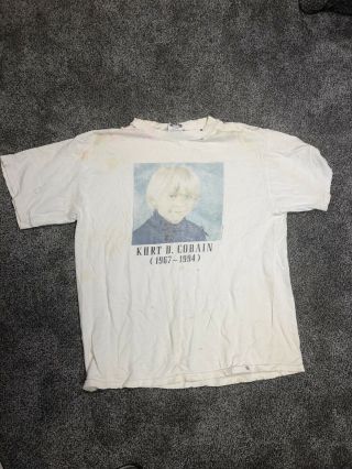 Nirvana Kurt Cobain Child Shirt In Utero Xl Giant 1994 Vintage