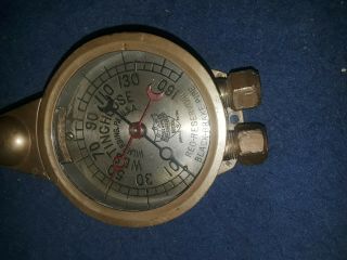 Vintage Brass Westinghouse Brake Pressure Gauge 1906.