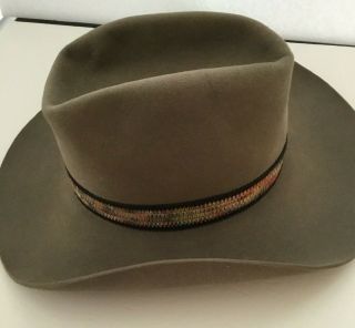 Vintage Stetson 3x Xxx Beaver Cowboy Hat Sz 7 1/8 Brown