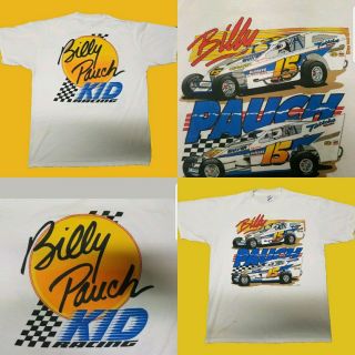 1991 Billy Pauch Vintage Shirt Modified 15 The Kid Sprint Dirt Car L T - Shirt