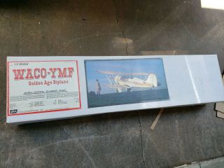 Vintage Rc Balsa Plane Kit Waco - Ymf Golden Age Biplane Pica 1/5 Scale Rare