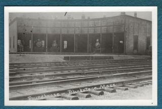 Vintage Postcard Railroad Round House Blackstone,  Massachusetts