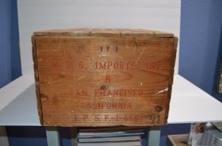 Vintage Bohemian Club Private Stock Whiskey Wood Box - RARE 4