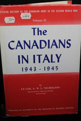 Ww2 The Canadians In Italy Reference Book 1943 - 1945