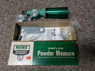 Vintage Rcbs 09000 Powder Measure Uniflow Large & Small Cylinder Complete