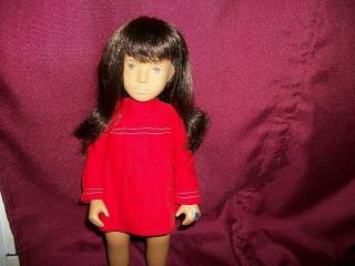 Vintage 1970s Sasha Brunette Red Dress 104 Doll in Outfit and Wrist Tag 4