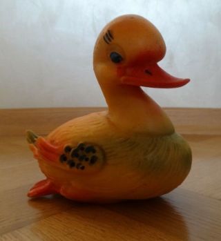 Vintage Russian Soviet Rubber Doll Toy Animal Bird Duck