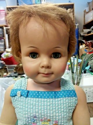 Vintage Saucy Walker Doll 29” 1950 - 1960’s T - 28X - 80 Ideal Toy Corp Org Shoes 2