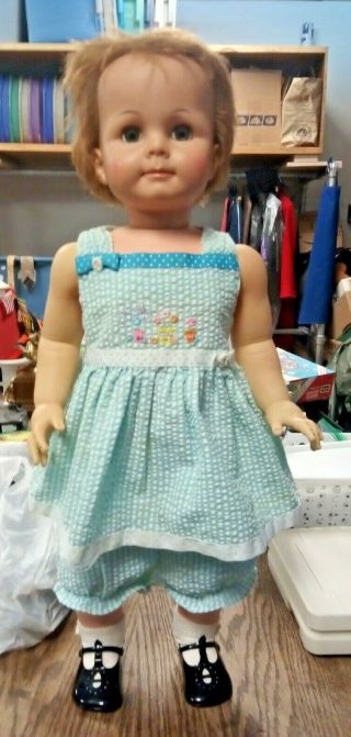 Vintage Saucy Walker Doll 29” 1950 - 1960’s T - 28X - 80 Ideal Toy Corp Org Shoes 4