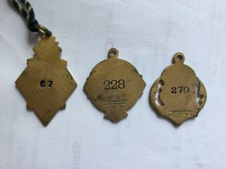 3 x Antique Enamel Horse Racing Member Badges 1906 & 1907 Chester & Liverpool 7