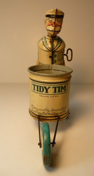 Vintage 1930 ' S MARX TIDY TIM Windup Tin Toy Great 3